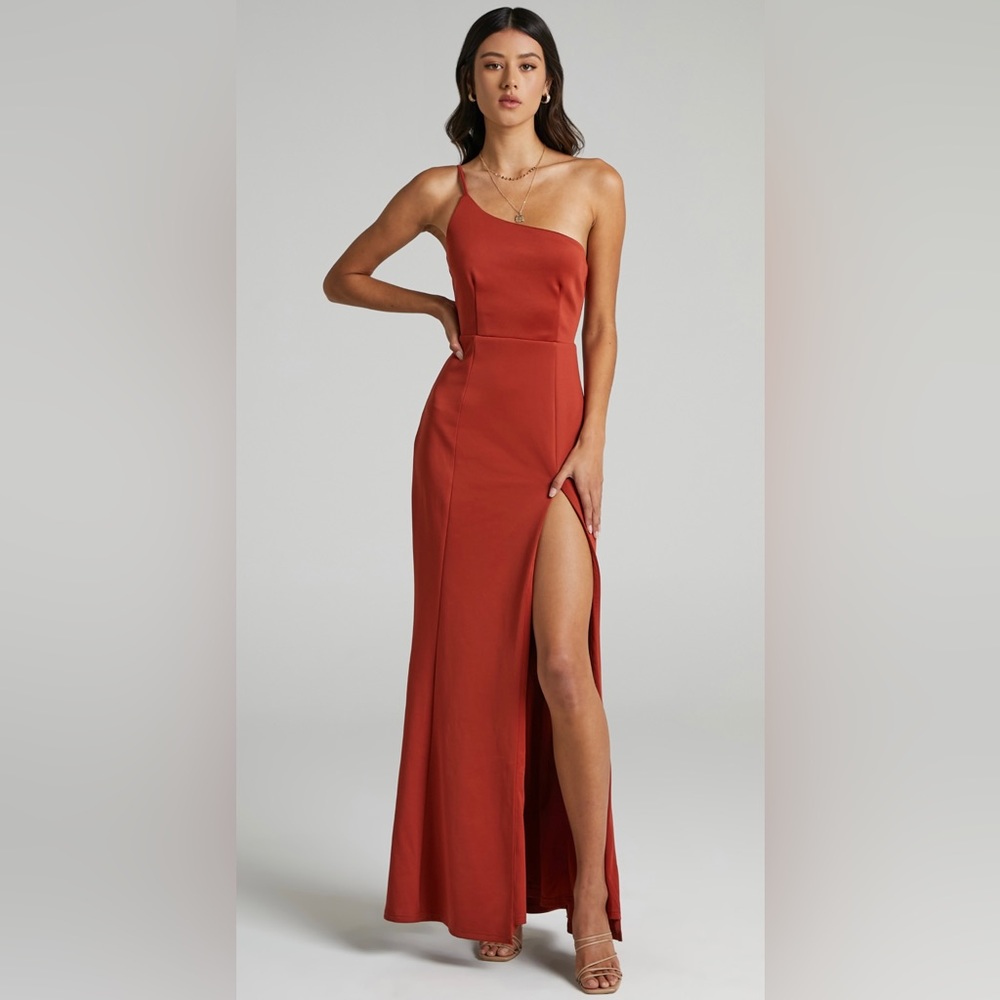 Off the shoulder floor length dress